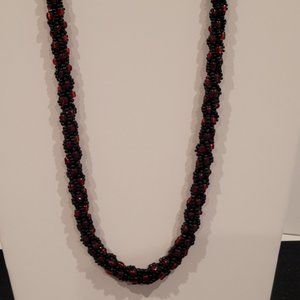 Necklace handmade seed beaded  19 inch